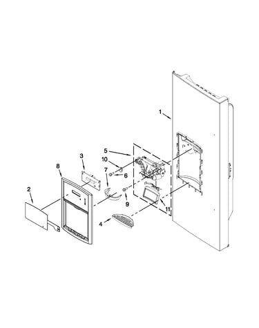 Dispenser front parts