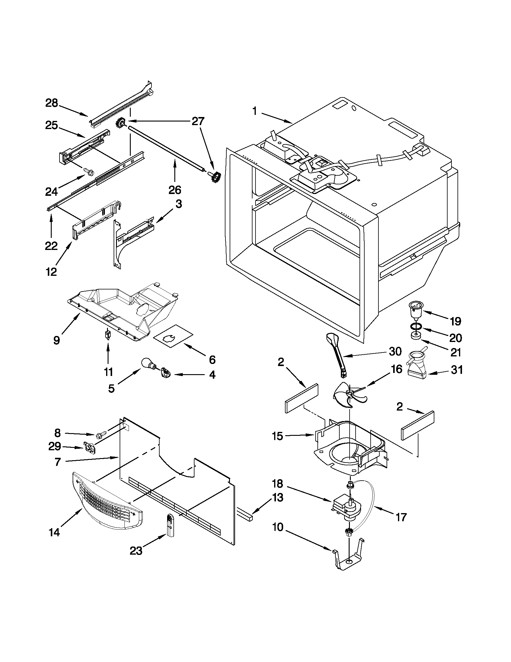 FREEZER LINER PARTS