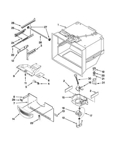 Freezer liner parts