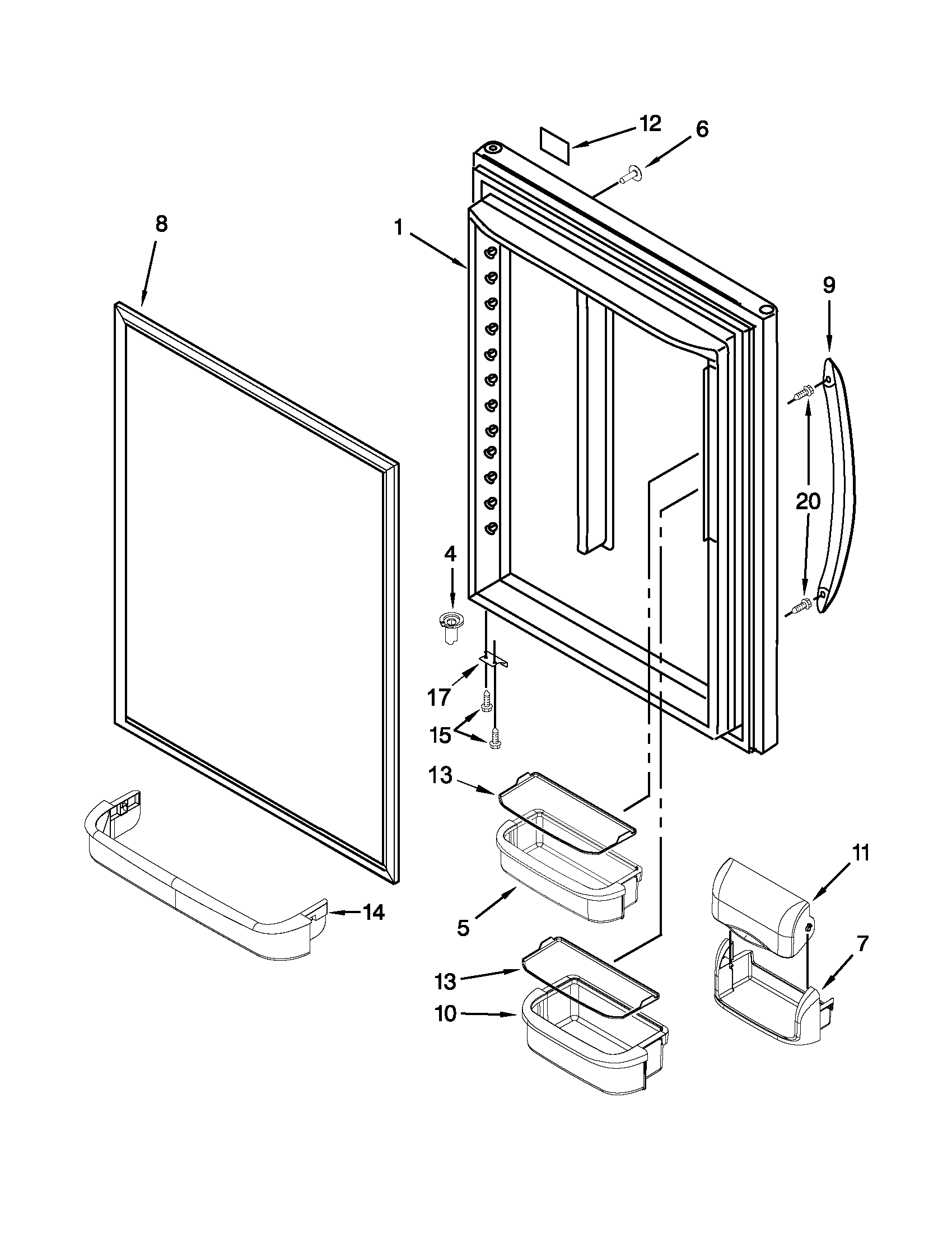 Refrigerator door