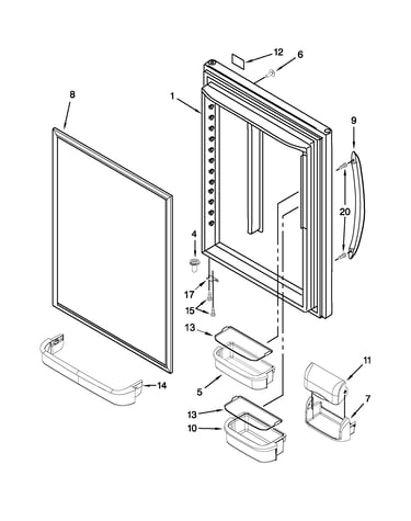 Refrigerator door
