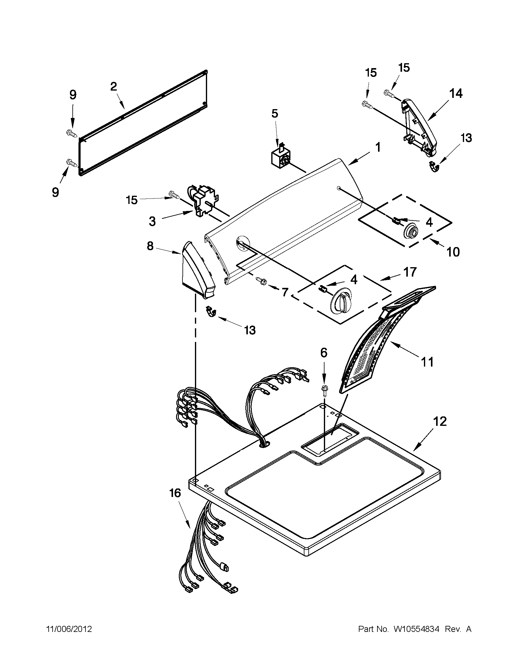 Top and console parts