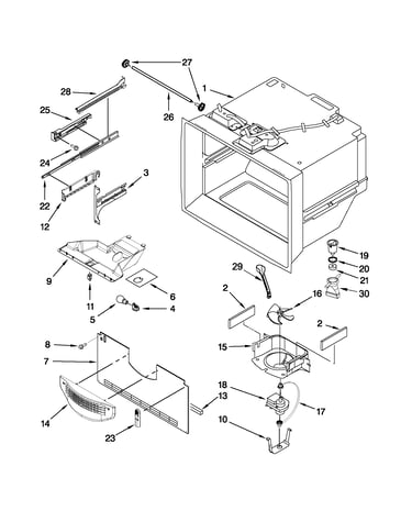 Freezer liner parts