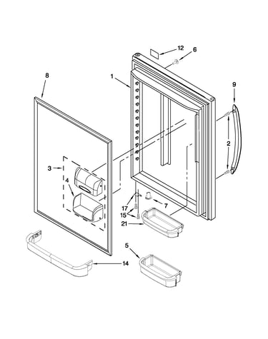Refrigerator door