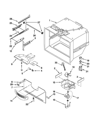Freezer liner parts