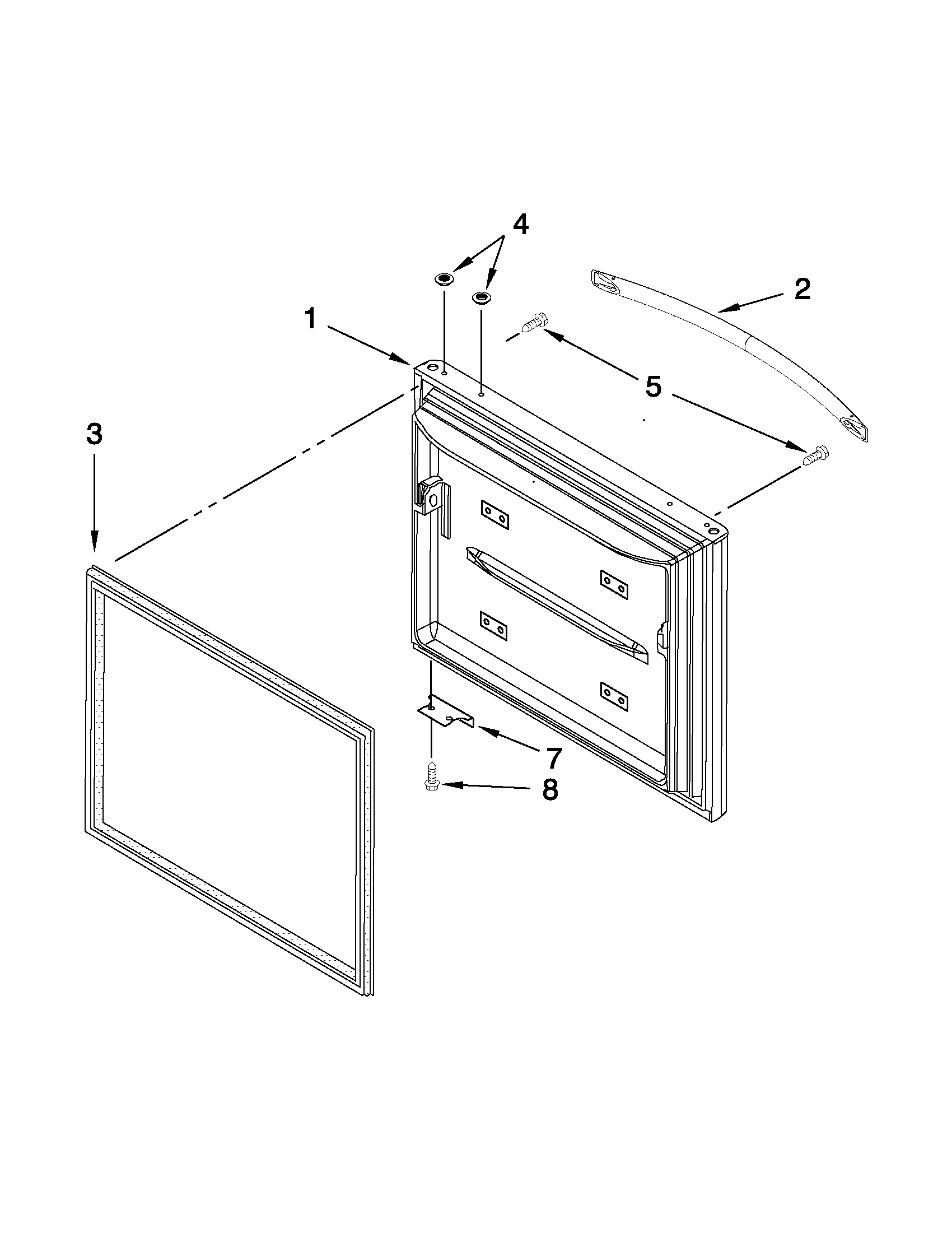 Freezer door
