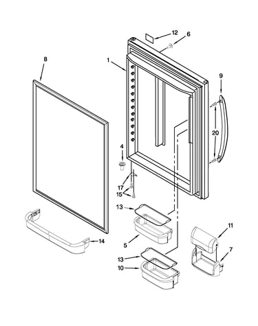 Refrigerator door