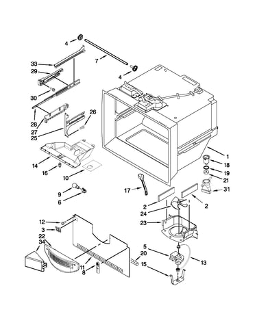 Freezer liner parts