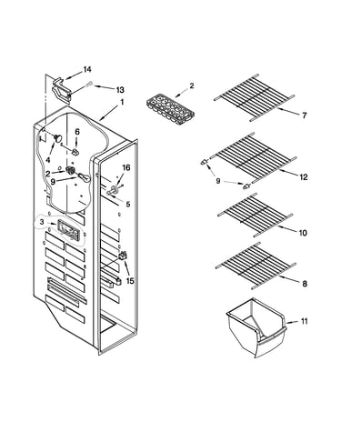 Freezer liner parts