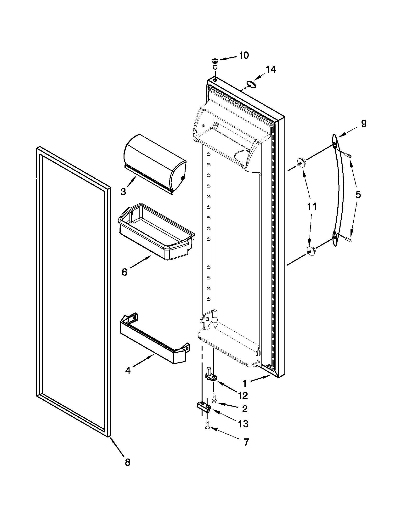 Refrigerator door