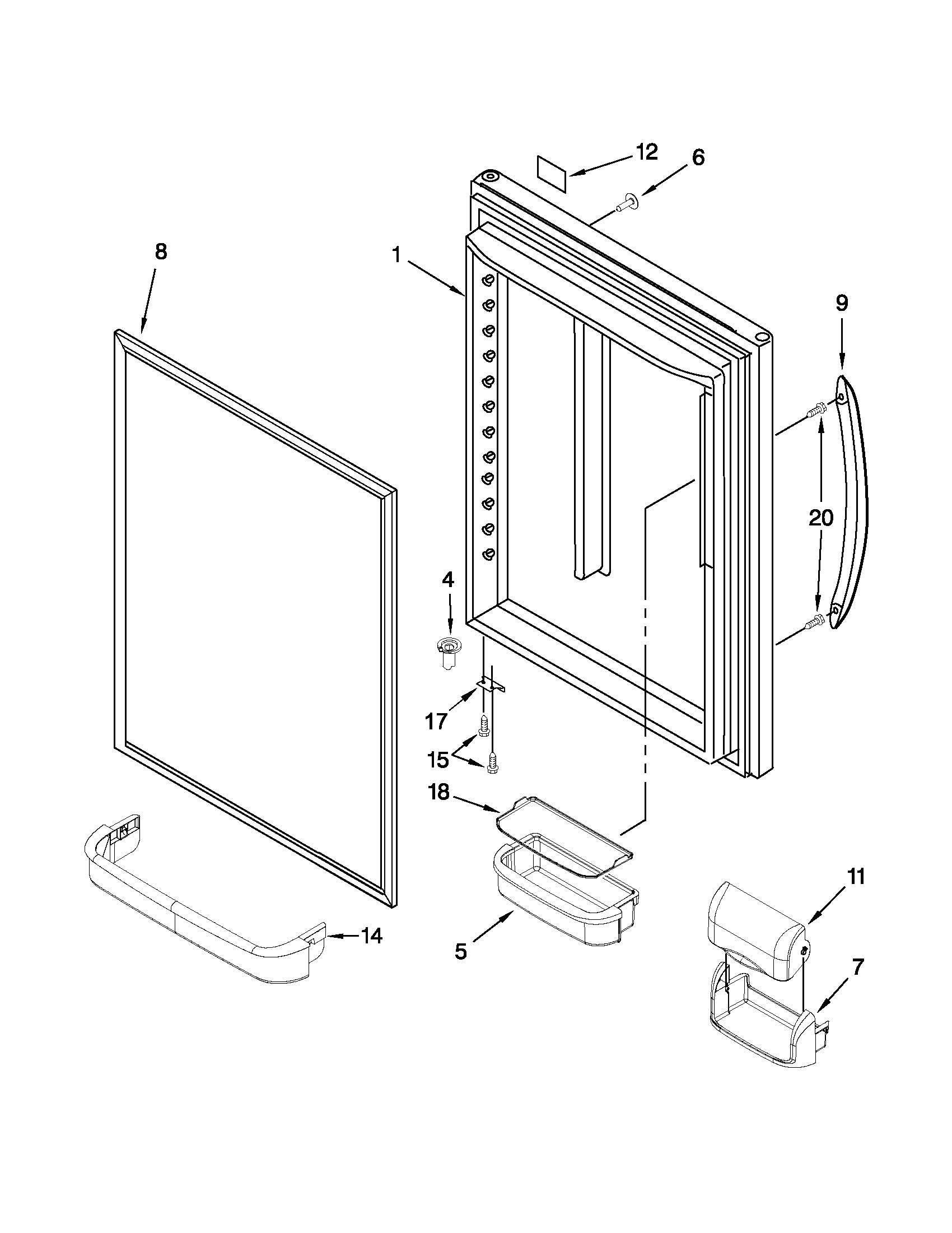 REFRIGERATOR DOOR PARTS