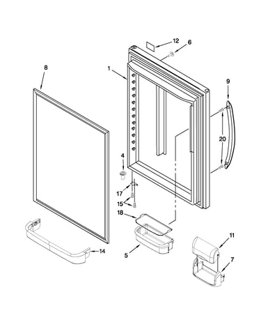 Refrigerator door parts