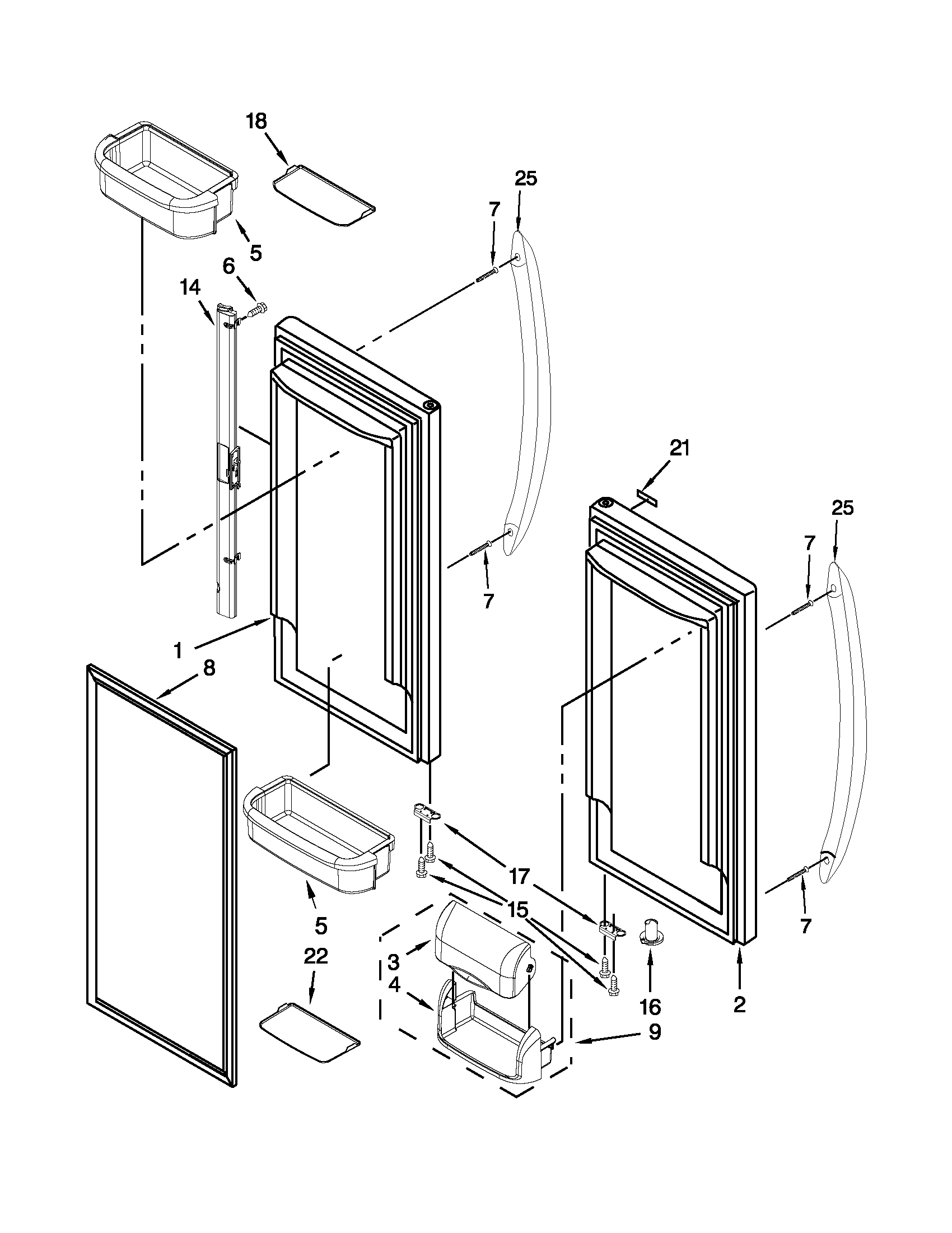 Refrigerator door