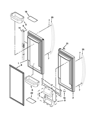 Refrigerator door
