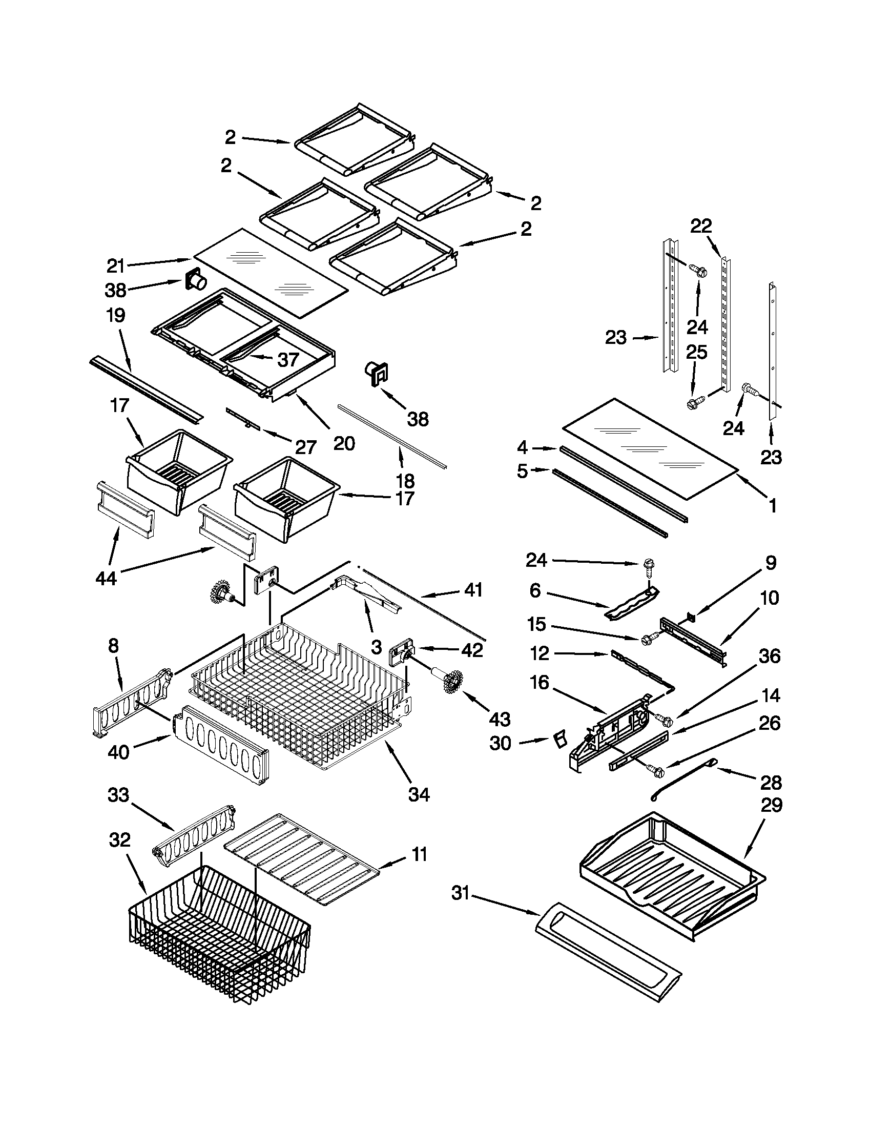 Shelf parts