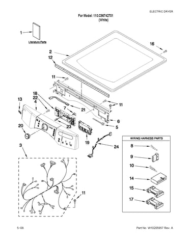 Top and console parts