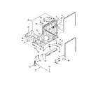 Kenmore Elite 66513964K013 tub and frame parts diagram