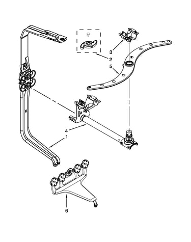 Upper wash and rinse parts