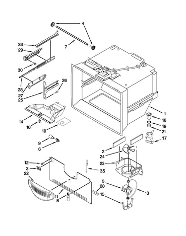 Freezer liner parts