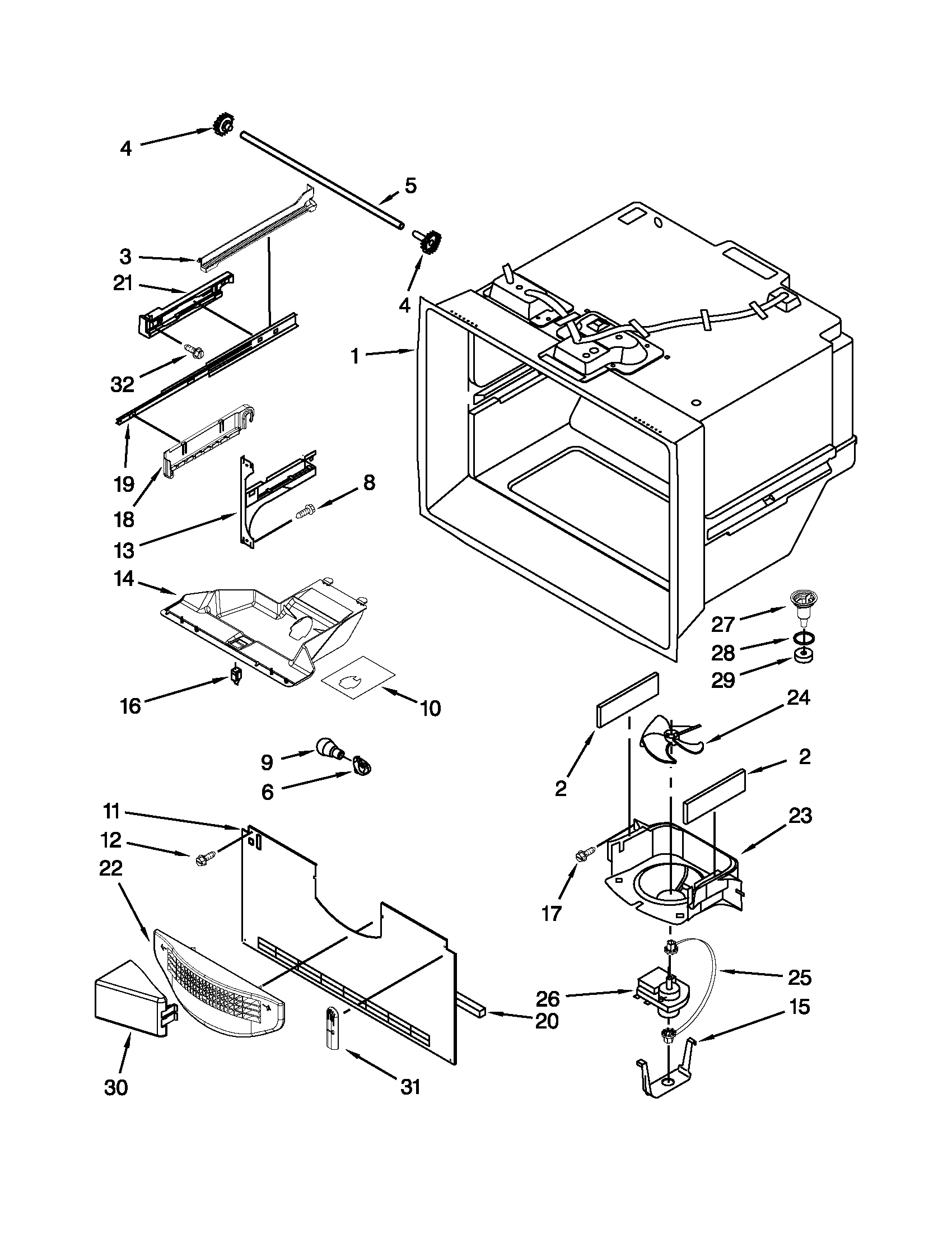 FREEZER LINER PARTS