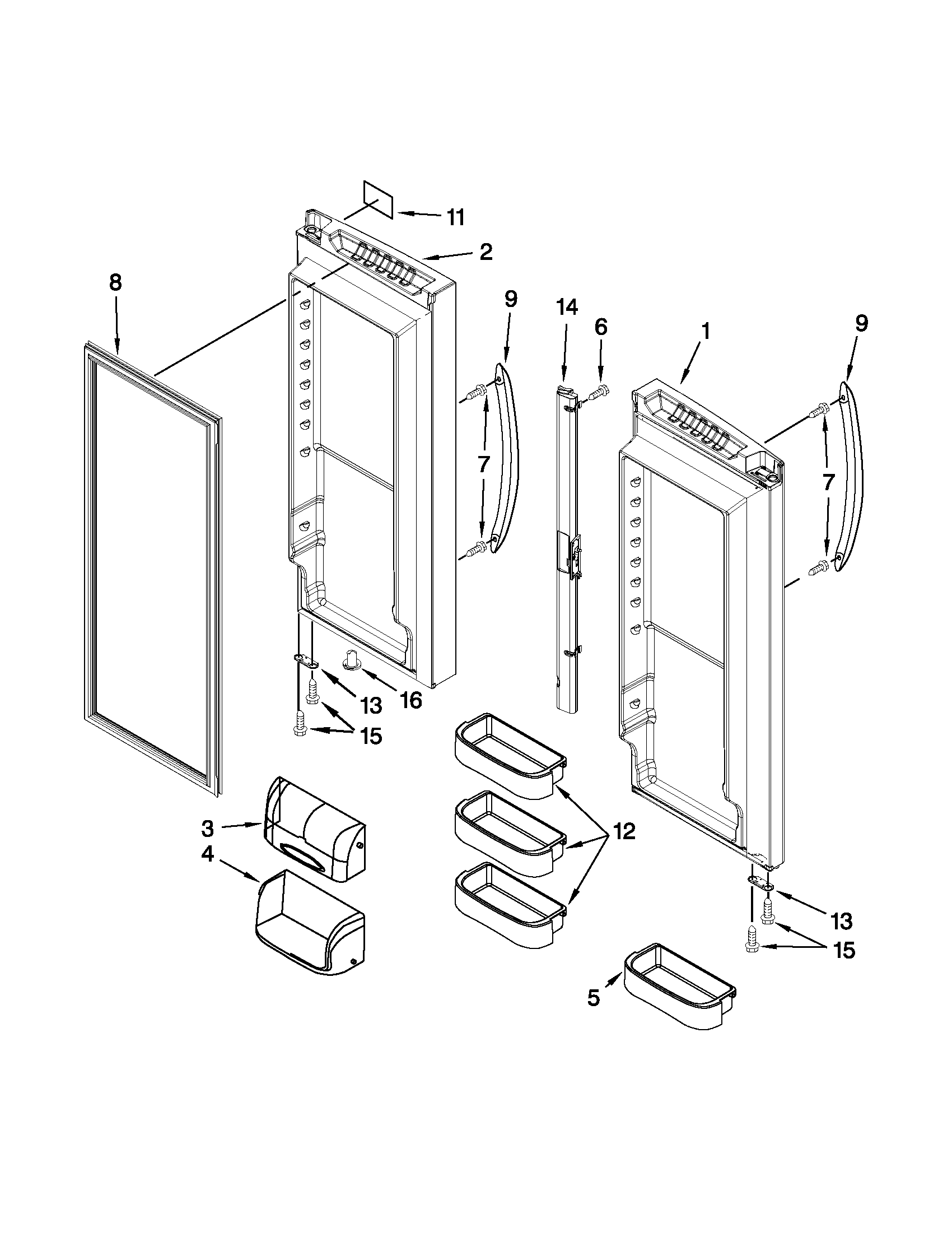 Refrigerator door