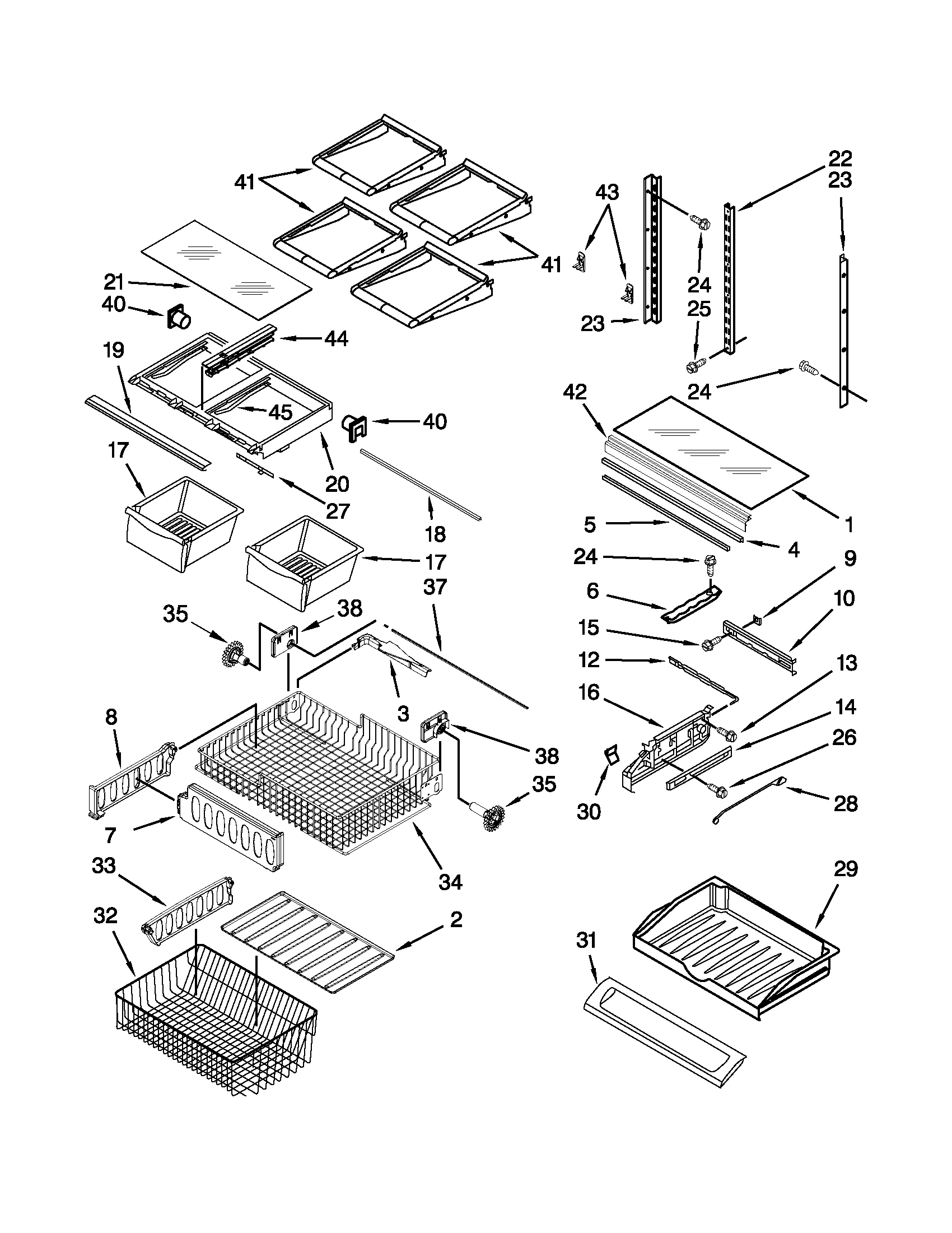 Shelf parts