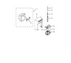 Kenmore Elite 10651164210 motor and ice container parts diagram