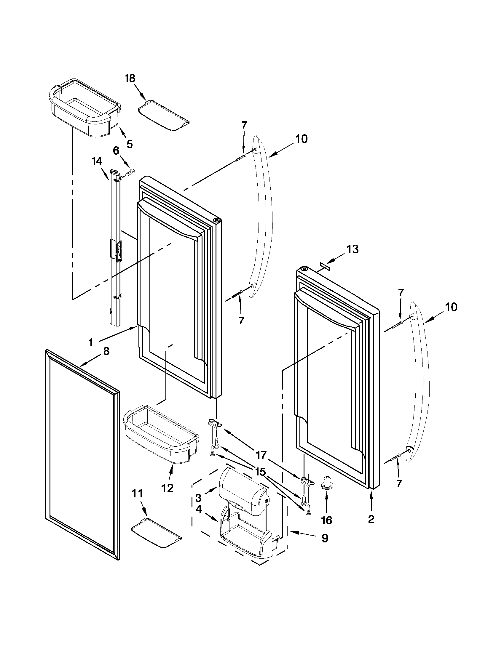 Refrigerator door