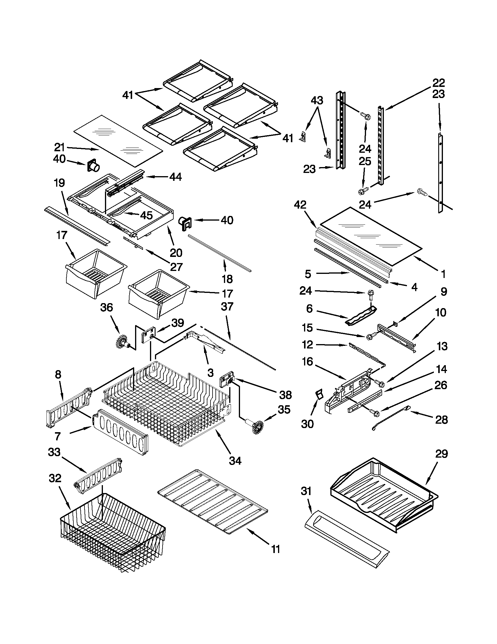 Shelf parts