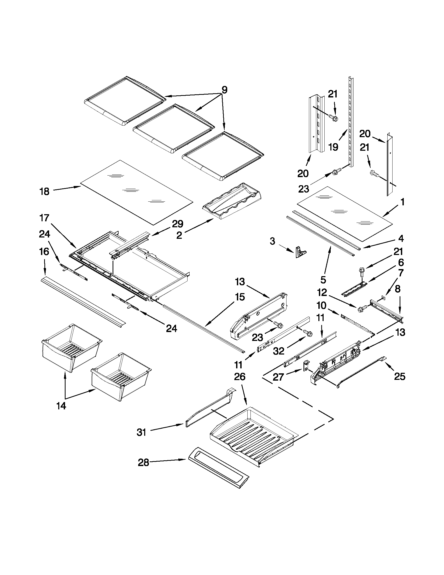 Shelf parts