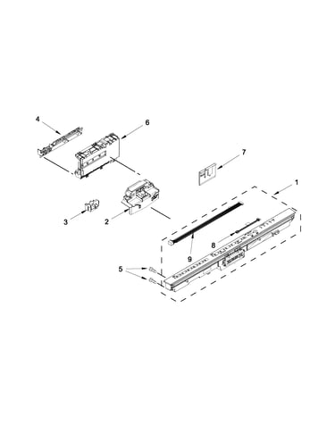 Control panel and latch parts