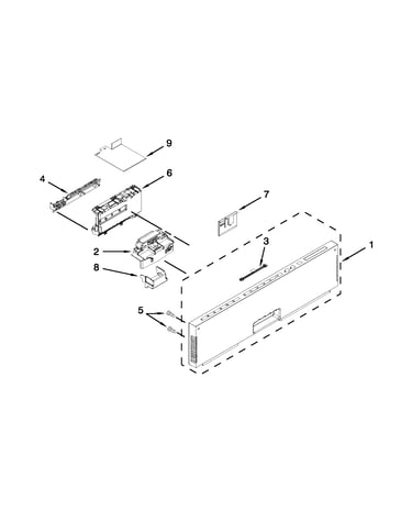 Control panel and latch parts