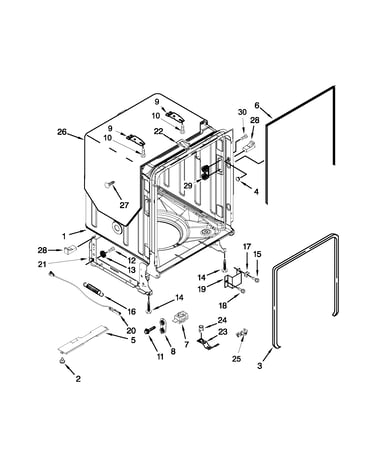 Tub and frame parts