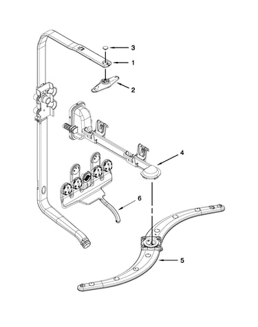 Upper wash and rinse parts