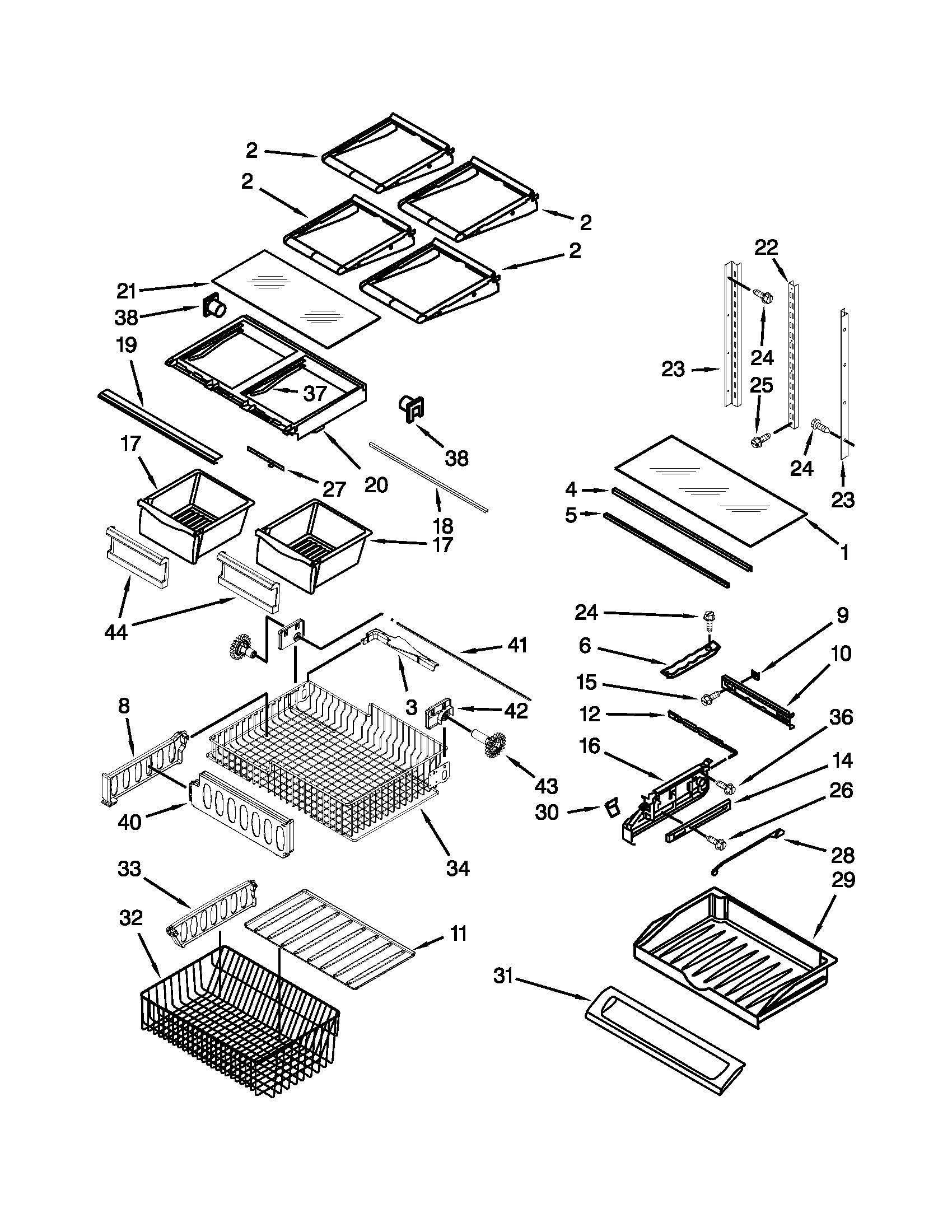 Shelf parts