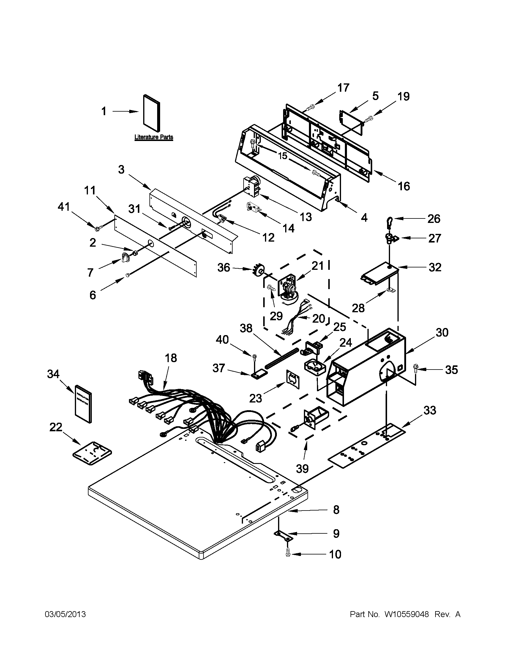 Top and console parts