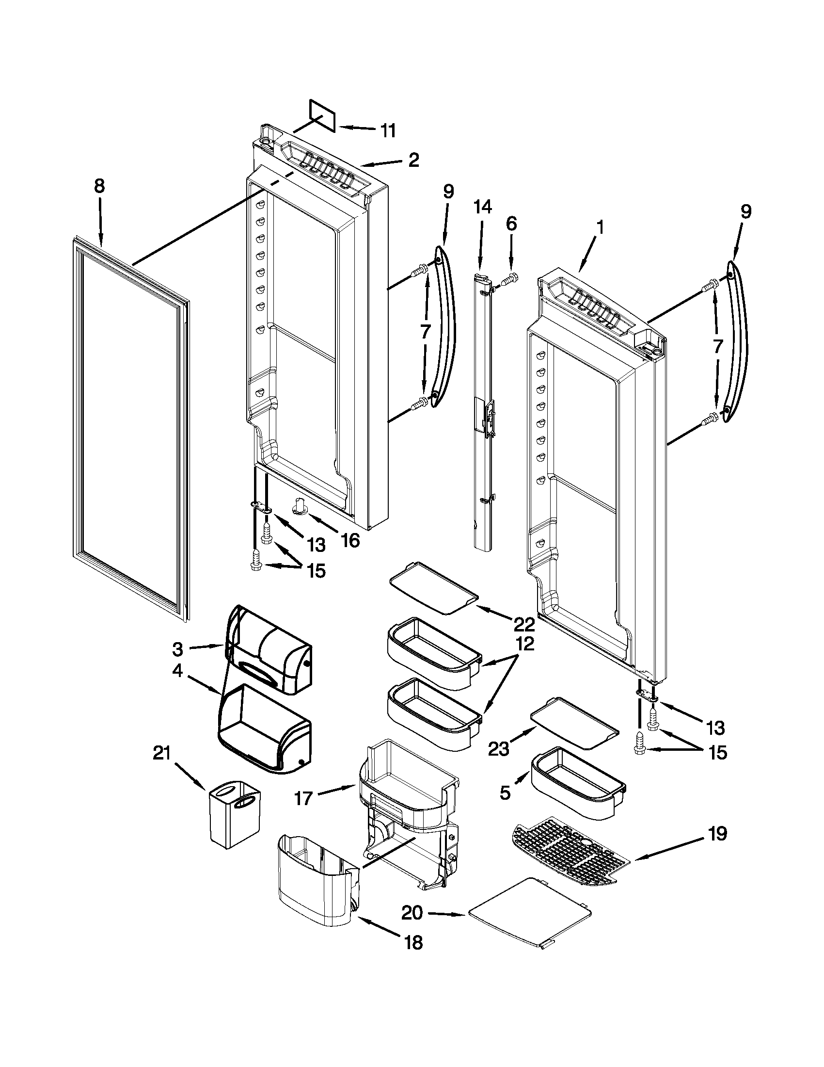 Refrigerator door