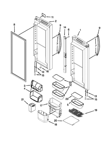 Refrigerator door