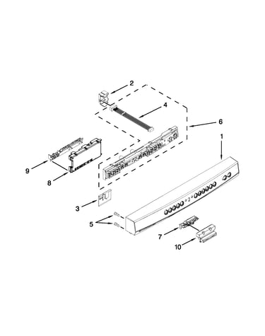 Control panel and latch parts