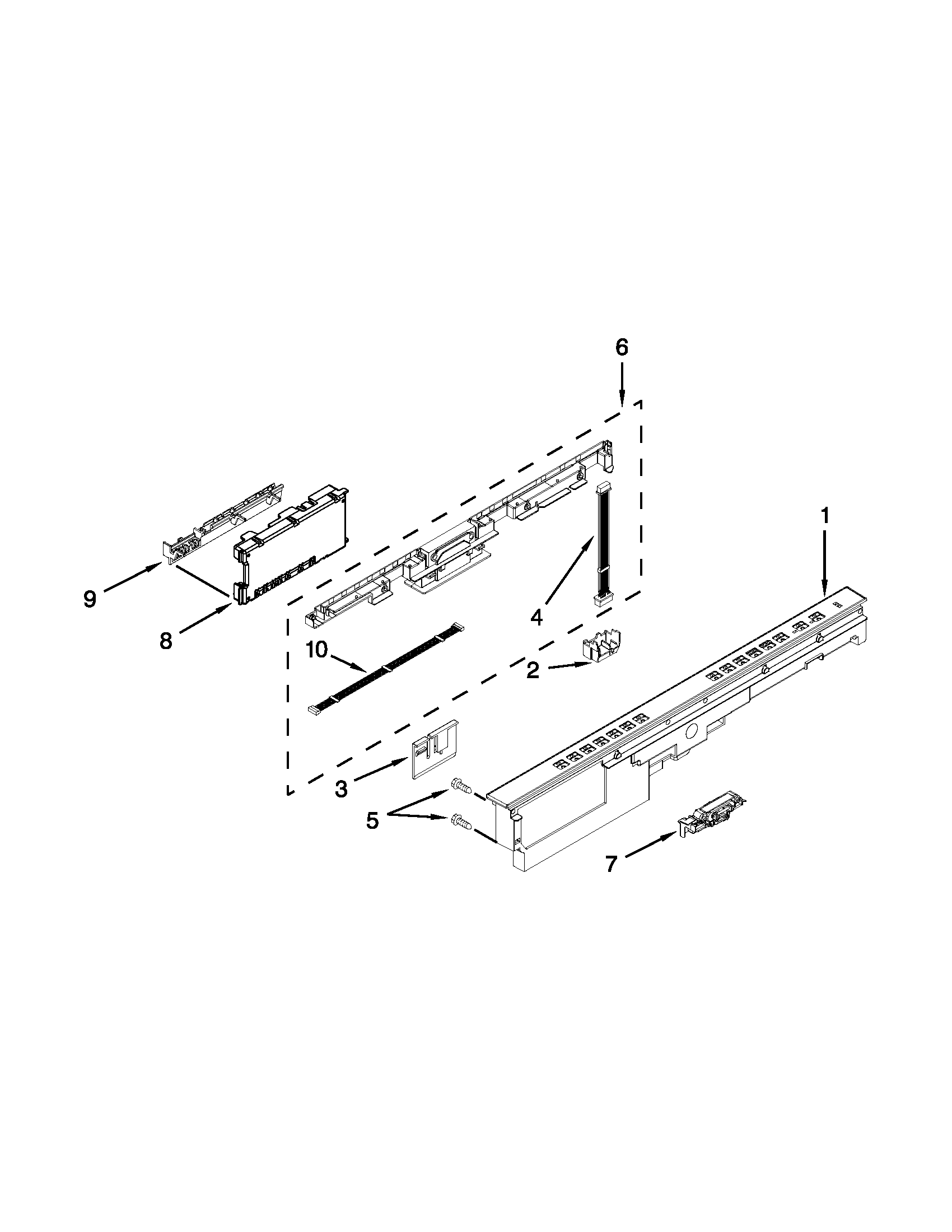 Control panel and latch parts