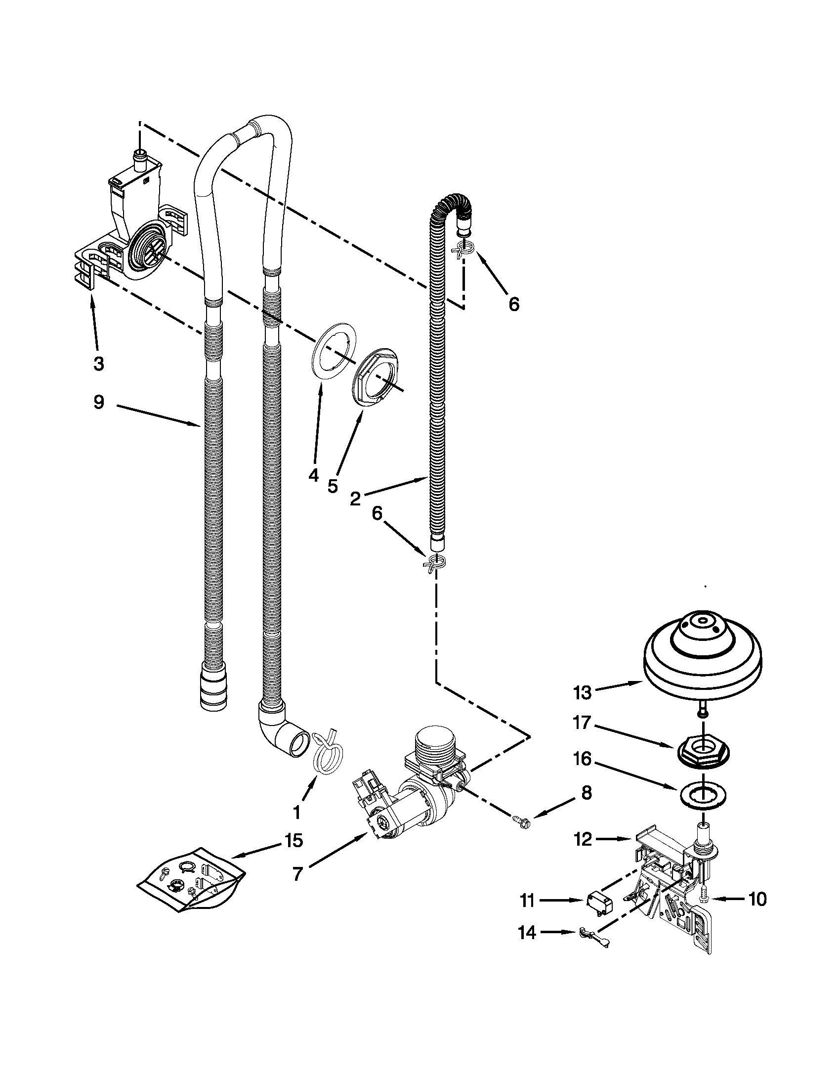 Fill, drain and overfill parts
