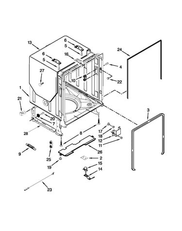 Tub and frame parts