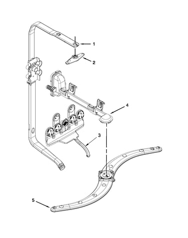 Upper wash and rinse parts