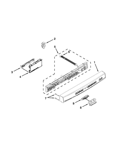 Control panel and latch parts