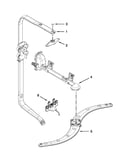 Upper wash and rinse parts