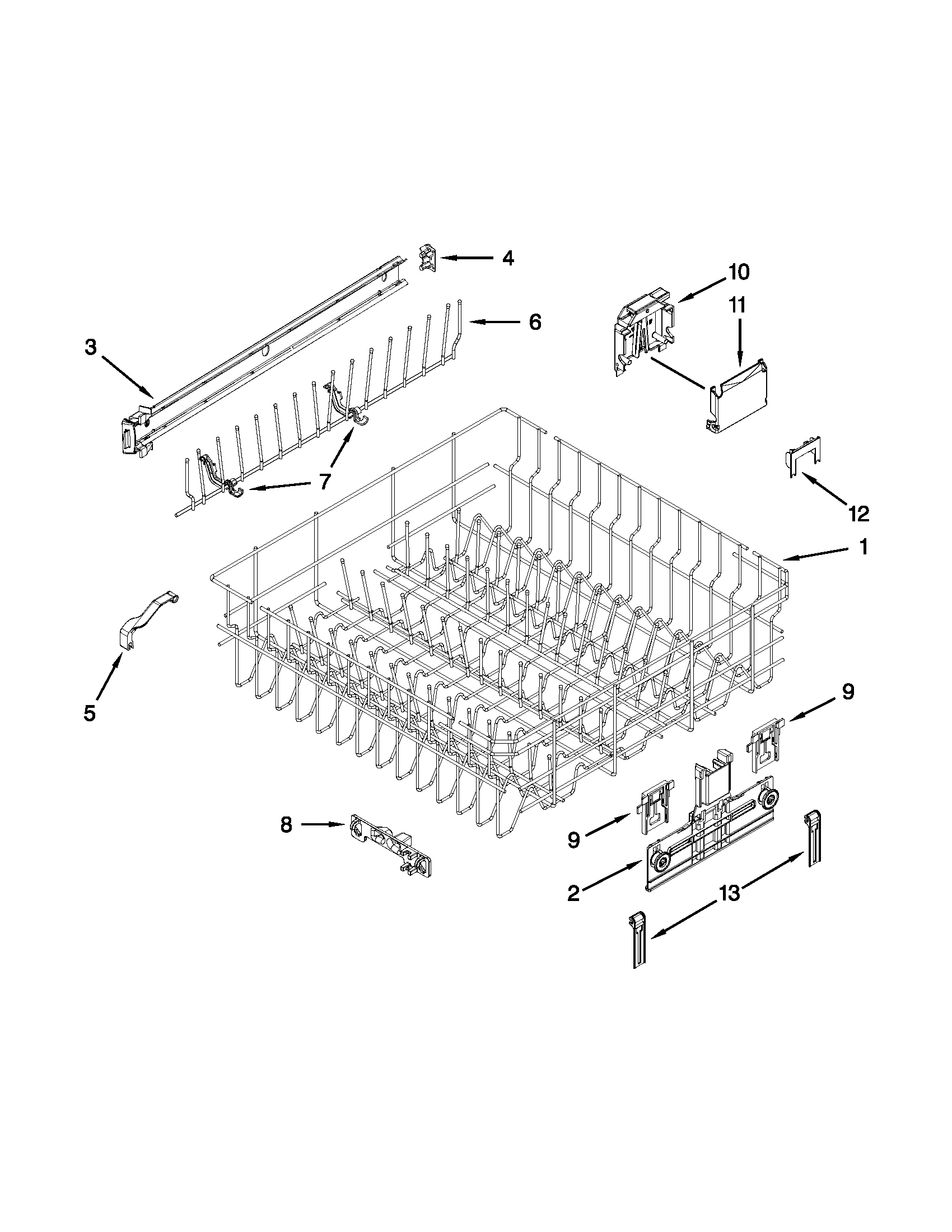 UPPER RACK AND TRACK PARTS