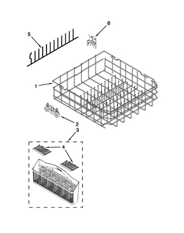Lower rack parts