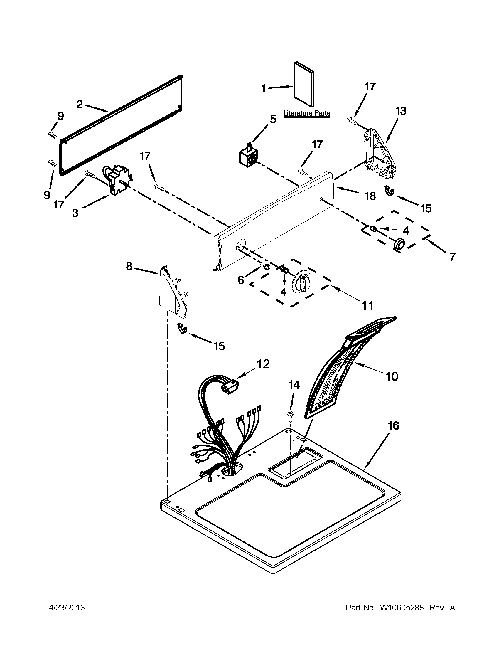 Top and console parts
