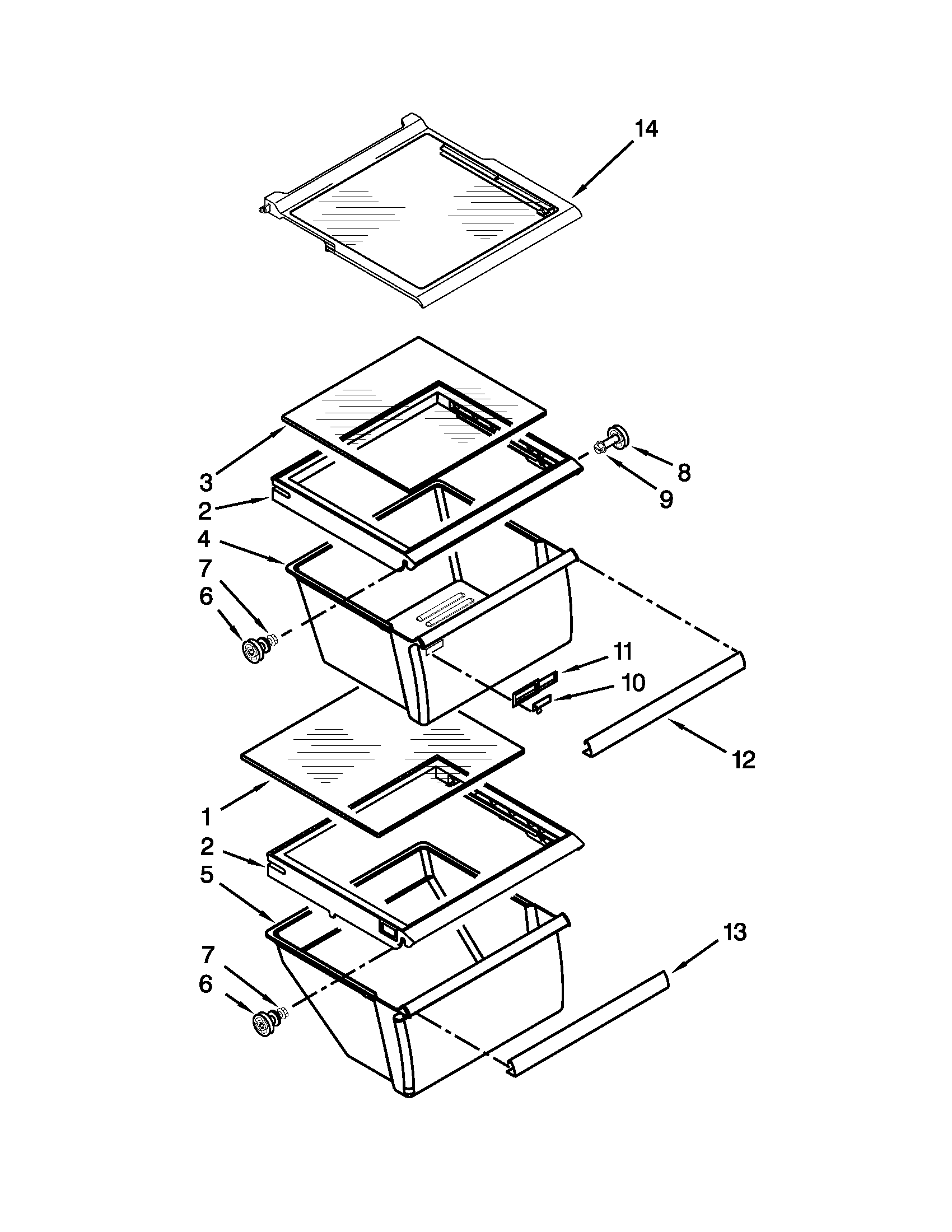 REFRIGERATOR SHELF PARTS