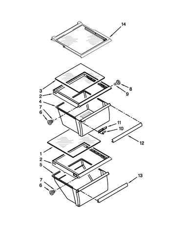 Refrigerator shelf parts